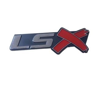 EMBLEMA LSX CHEVROLET CROMADO Y ROJO, imagen 1