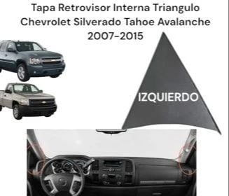 Tapa izquierda Retrovisor Interna Triangulo Chevrolet Silverado Tahoe Avalanche 2007-2015, imagen 1
