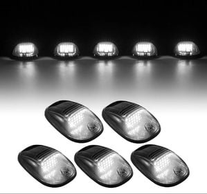 set 5 luces techo camion camioneta cubierta ahumada + kit instalación, imagen 1