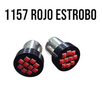 PAR 1157 ROJO ESTROBO MOTO 10 LED, imagen 1