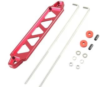 SOPORTE PARA BATERIA DE CARRO JDM ROJO, imagen 1