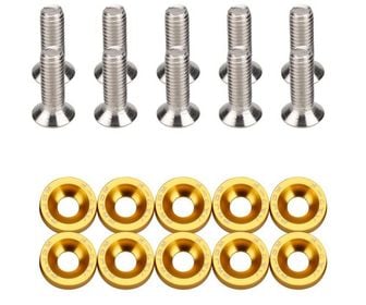 SET DE 10 TORNILLOS JDM DORADO, imagen 1