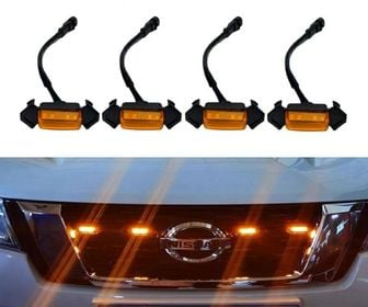 luces led grill de parrilla marca focus rectangular ambar, imagen 1