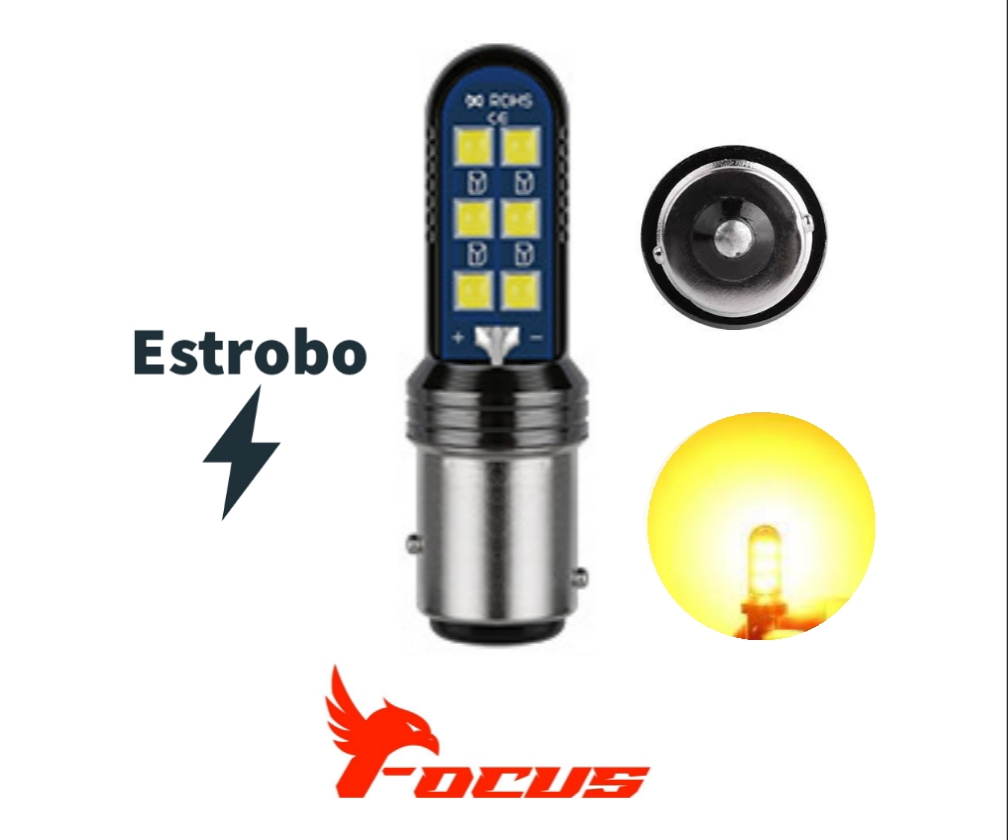 PAR FOCUS 1156 AMBAR ESTROBO, imagen 1