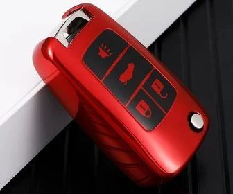 FORRO CARCASA LLAVE CHEVROLET CRUZE ORLANDO ROJO, imagen 1