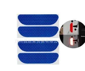 adhesivo reflectivo puertas azul, imagen 1