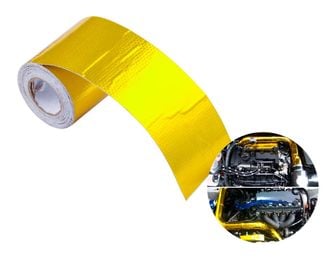 Cinta de papel de aluminio dorado 10m resistente al agua y  altas temperaturas, imagen 1