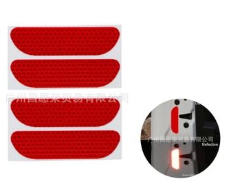 adhesivo reflectivo puertas rojo, imagen 1