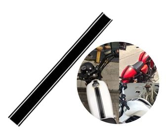 adhesivo tanque moto color negro 50cm x 4.5cm