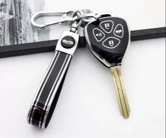FORRO CARCASA LLAVE TOYOTA 4 BOTONES PLATEADO, imagen 1