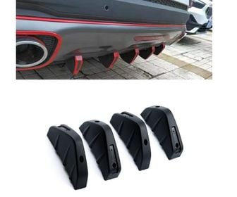 SET DIFUSOR TRASERO DE PARACHOQUE JDM NEGRO, imagen 1