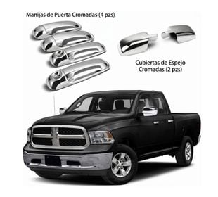 KIT CROMADO MANILLAS RETROVISORES DODGE RAM 2003 - 2010, imagen 1